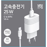 유어스)25W고속충전기세트(CTO8)