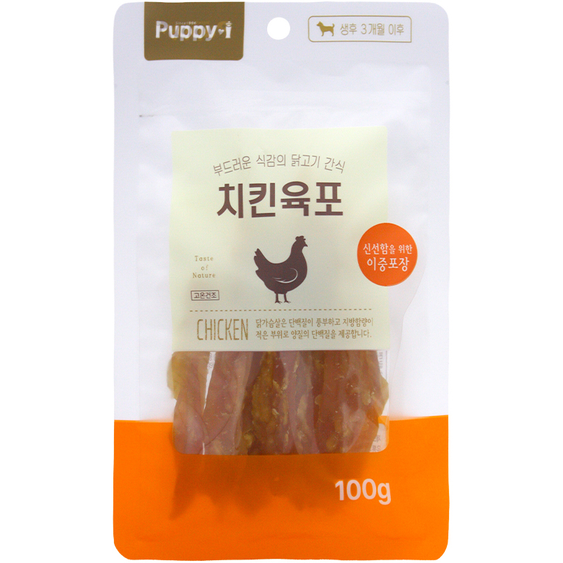 퍼피아이)치킨육포100G