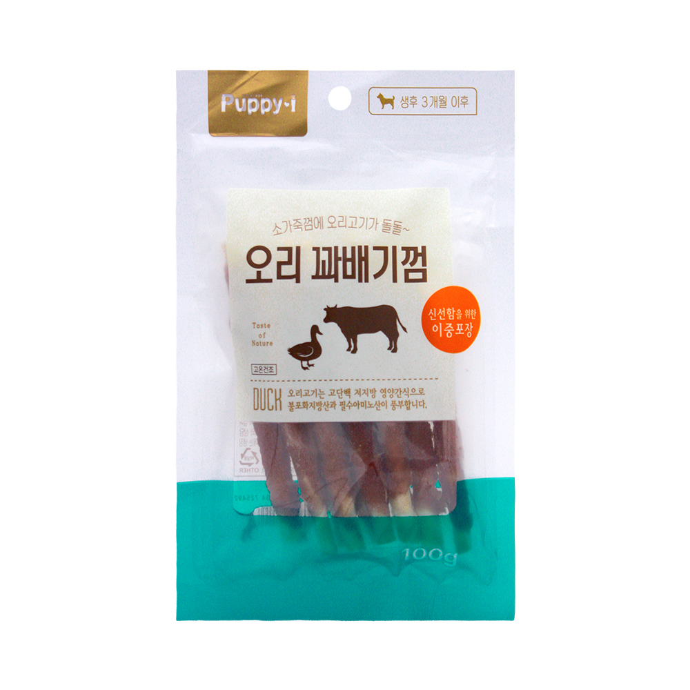 퍼피아이)오리꽈배기껌100G