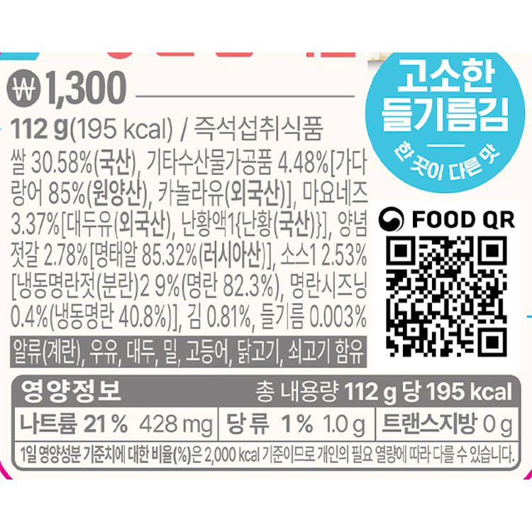 상품 정보 제공 고시